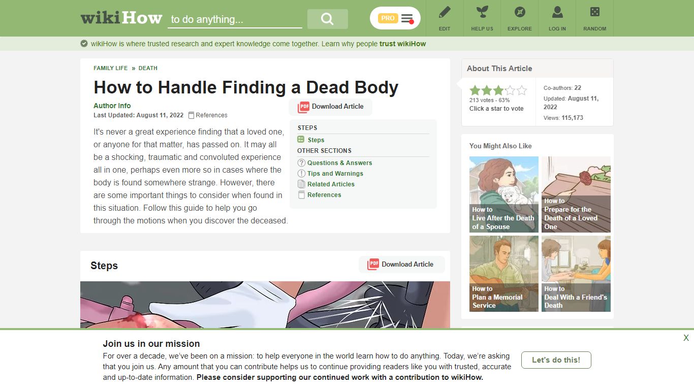 How to Handle Finding a Dead Body: 9 Steps (with Pictures) - wikiHow