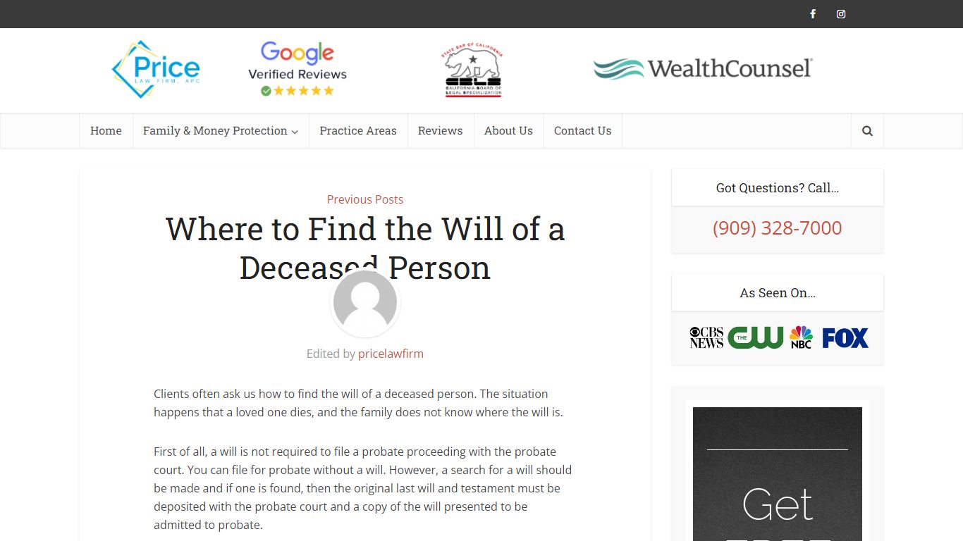 Where to Find the Will of a Deceased Person